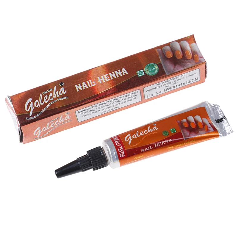 1 Piece Indian GOLECHA Henna Paste Body Art Mehndi Colored Muslim Nail Polish Cones For Islamic Natural |