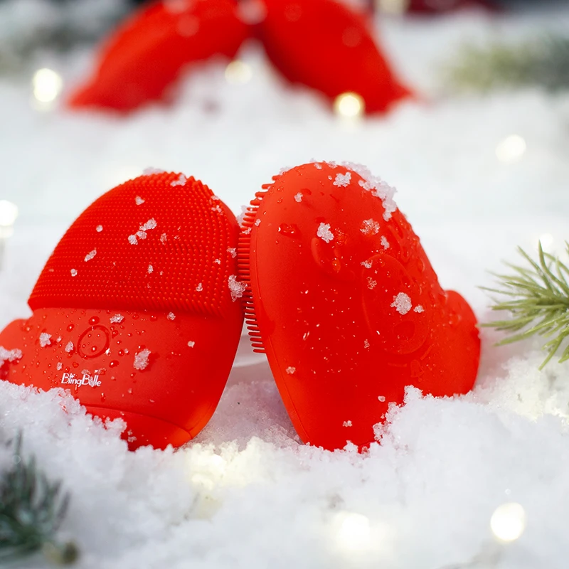 для умывания щетка масажная лица силиконовый массажёр щётка Рождественская