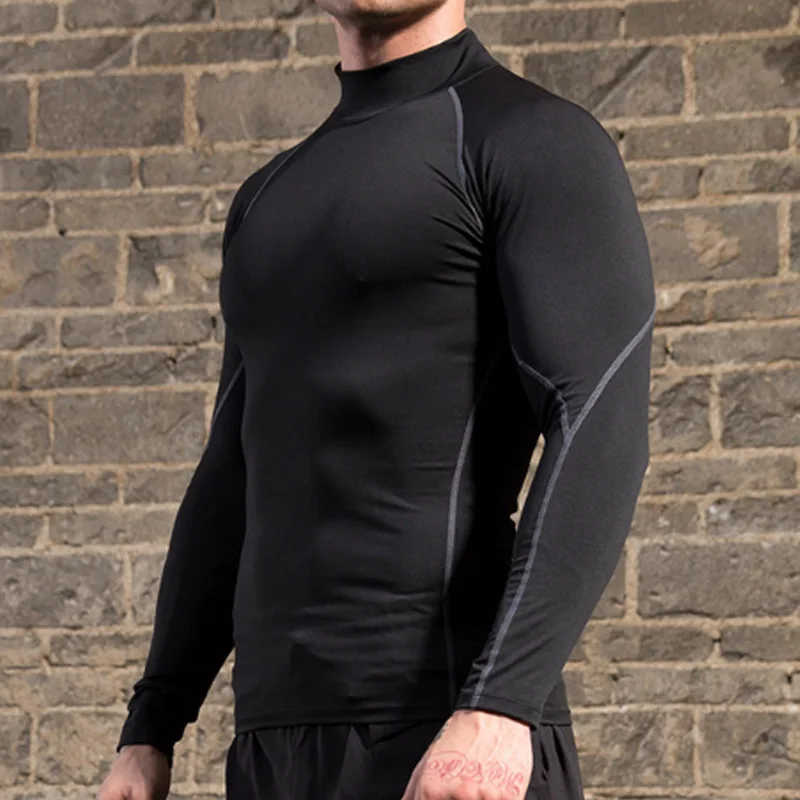 

TOIVOTUKSIA Running Shirt Men Long Sleeve Compression Shirt Gym T Shirt Fitness Top Sport Shirt Men Soccer Jersey