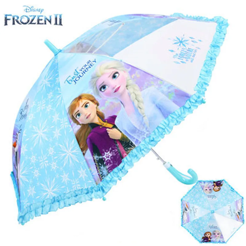 Disney Frozen2 принцесса кружева зонтик От 5 до 17 лет с дизайнерским принтом 3D солнца