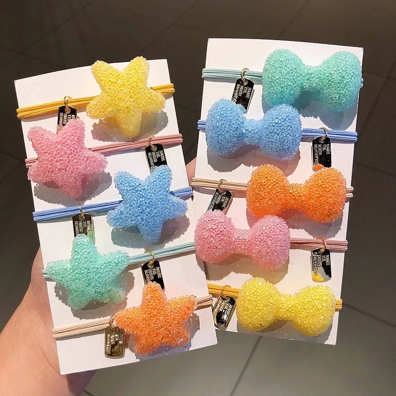 Новые резинки для волос в виде животных с бриллиантами полной серии в ярких цветах (Картун Бэр, Микки Маус) - Корейские аксессуары