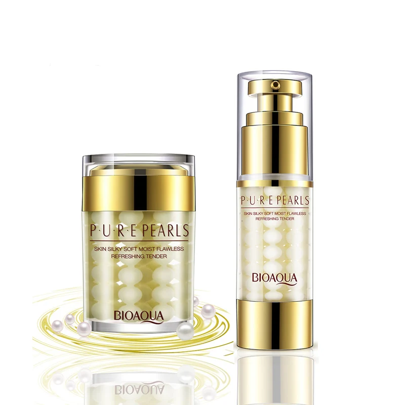 2 шт./лот BIOAQUA Pure Pearl крем для лица + эссенция Гиалуроновая кислота глубокое