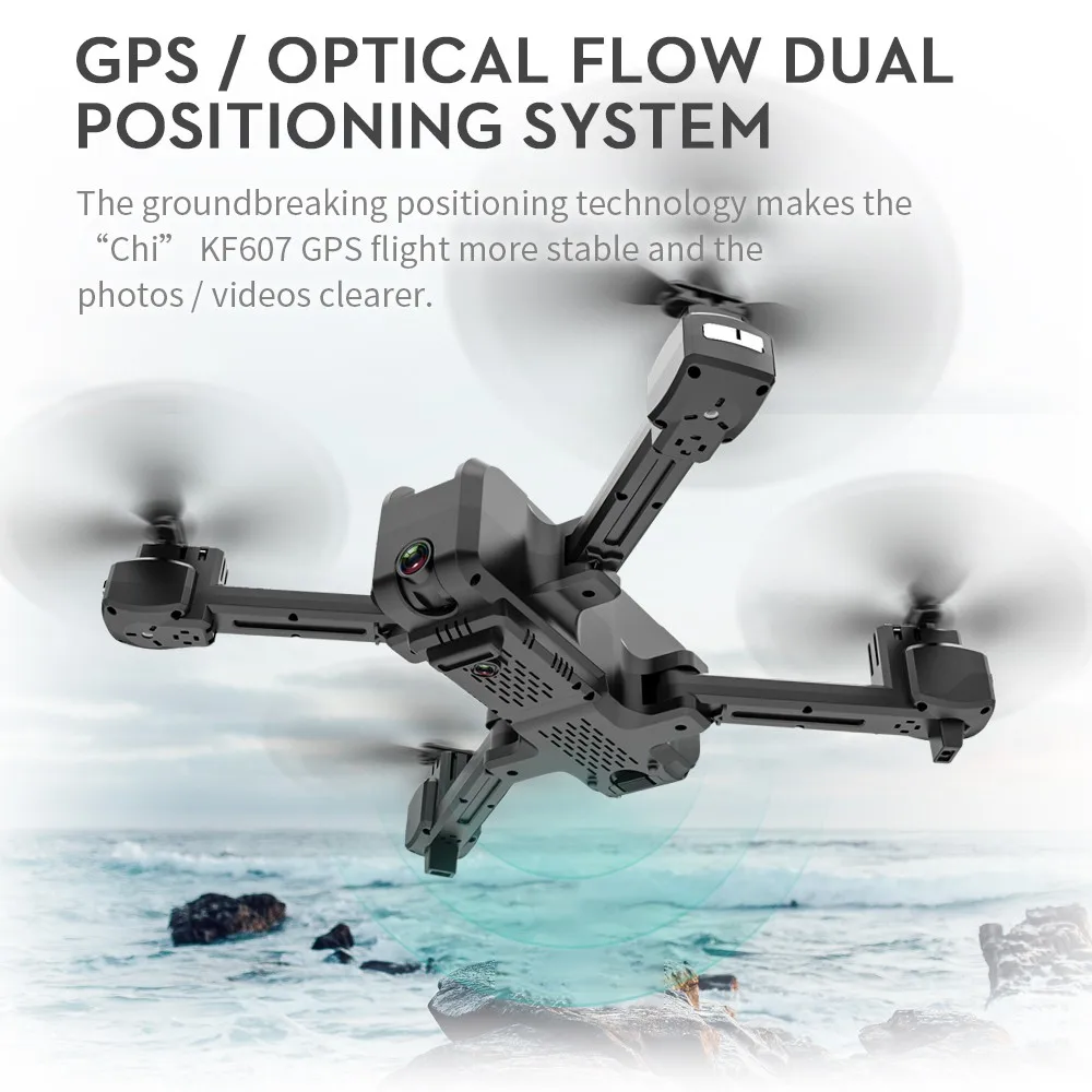 Дрон KF607 6K HD широкоугольная HD-камера 5G градусов WiFi FPV GPS складной дистанционное