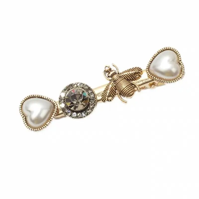 

Retro Hairpin Bee Jewelry Luxury Imitation Pearl Crystal Rhinestone Hair Clips for Women Girls Hair Accessories Gifts for Mother