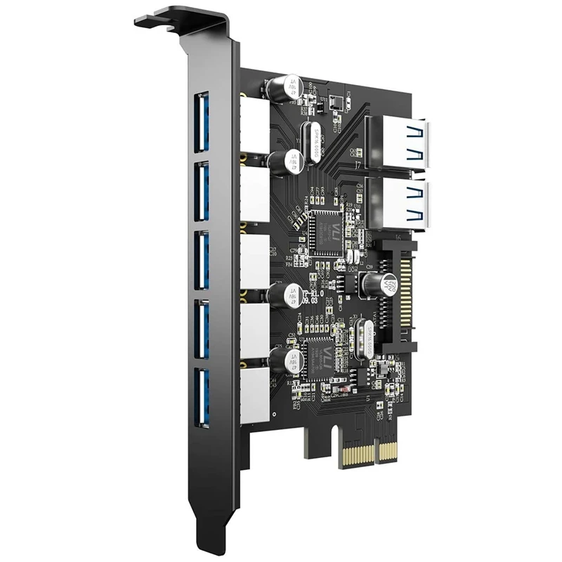 

Superspeed 7 Ports PCI-E to USB 3.0 Expansion Card with 15-Pin SATA Power Connector - PCI Express(PCIe) Expansion Card
