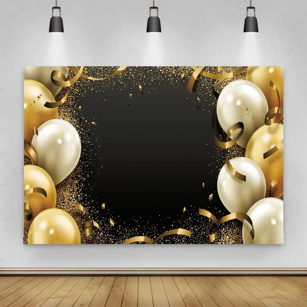 

Balloons Ribbons Glitters 18 20 30 40 Birthday Photography Backdrops Personalized Photographic Backgrounds Party Decor