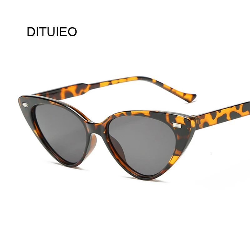 Женские Винтажные Солнцезащитные очки кошачий глаз черные брендовые