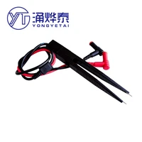 yyt multimeter test lead smd capacitor and inductance test lead lcr patch clip smd test lead tweezers type patch clip