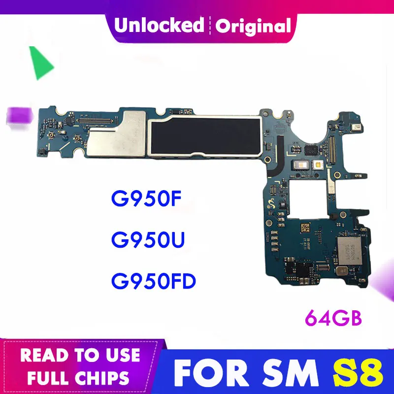 Оригинальная материнская плата для Samsung Galaxy S8 G950FD 2 sim G950F G950U IMEI логическая Android OS