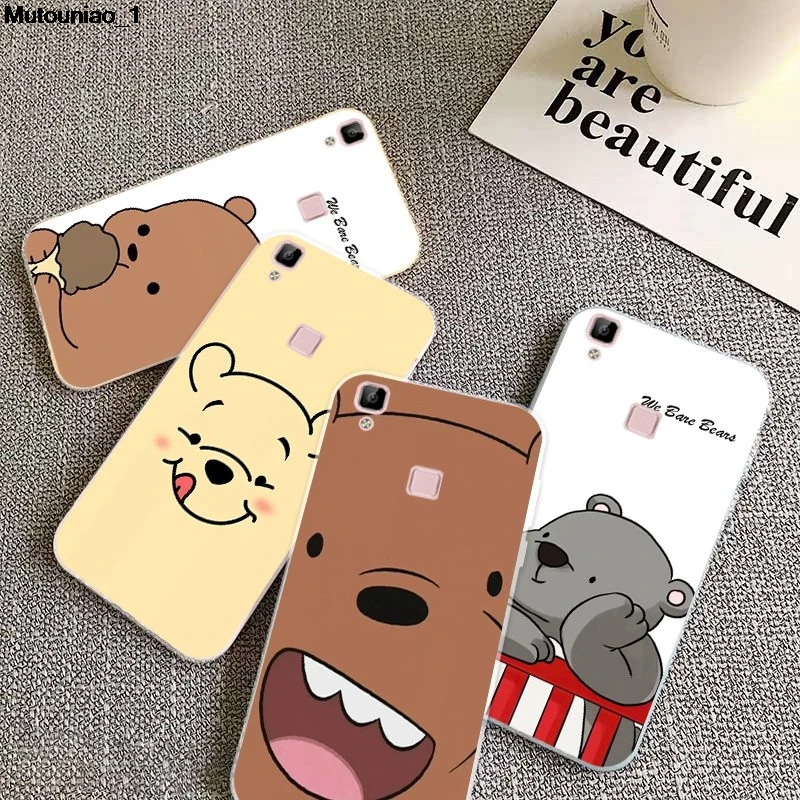 Силиконовый мягкий ТПУ чехол Bear 2 для Vivo X21 X23 NEX A V11 V11i Z3 Z3i Y91 Y93 Y95 без отпечатков