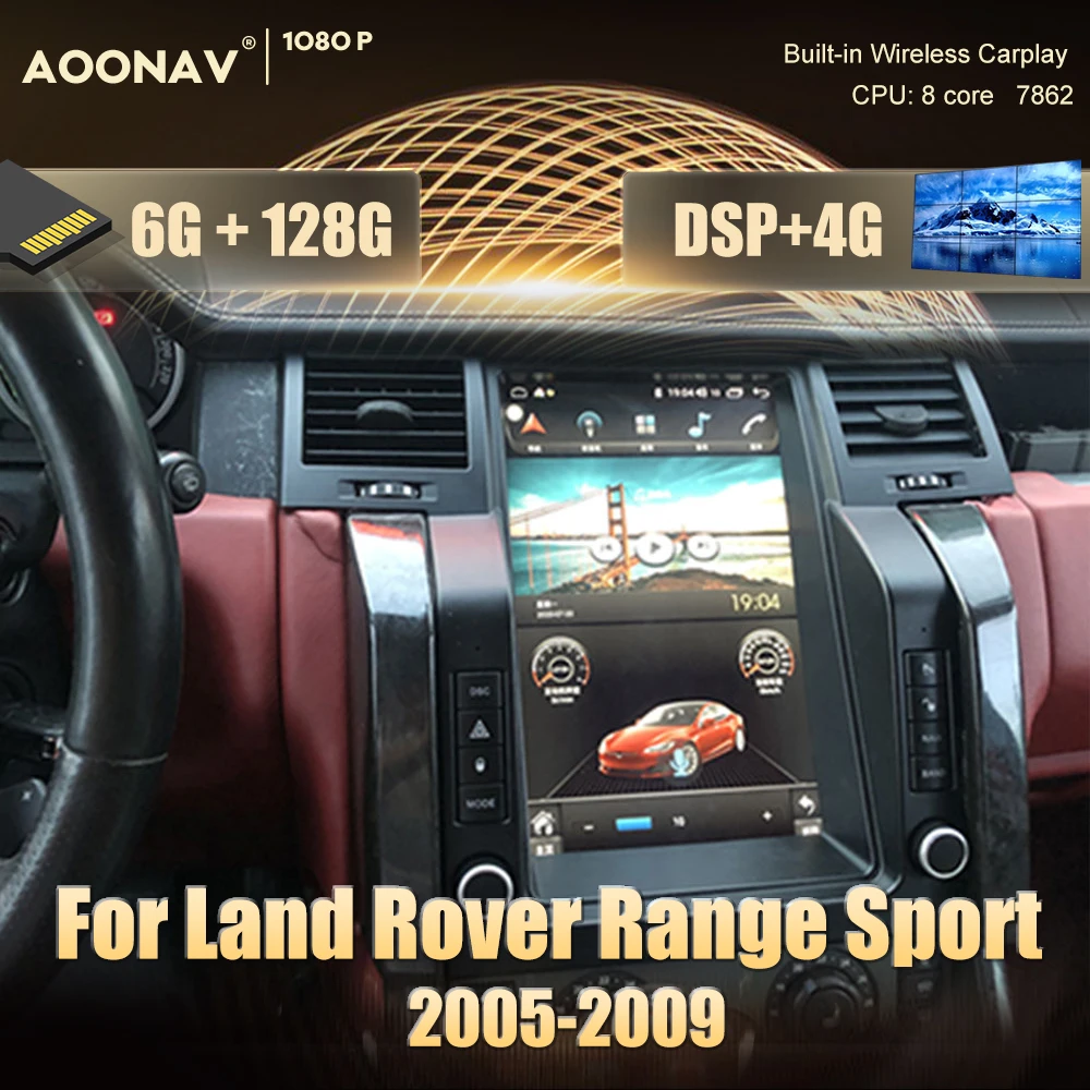 

Автомагнитола 2DIN, 128 ГБ, Android 10,0 для Land Rover Range Sport 2005-2009, автомобильный мультимедийный плеер, Стерео Авторадио Google carplay