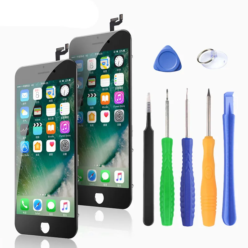 ЖК экран для iPhone 6 6S 7 8 Plus X 6SPlus 3D сенсорный дигитайзер сборка Замена телефона LCDs