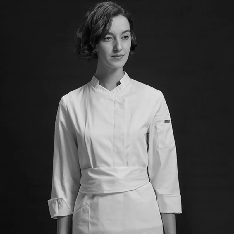 2021 spring high quality fashion French chef uniform baker unifrom restaurant for women | Тематическая одежда и униформа