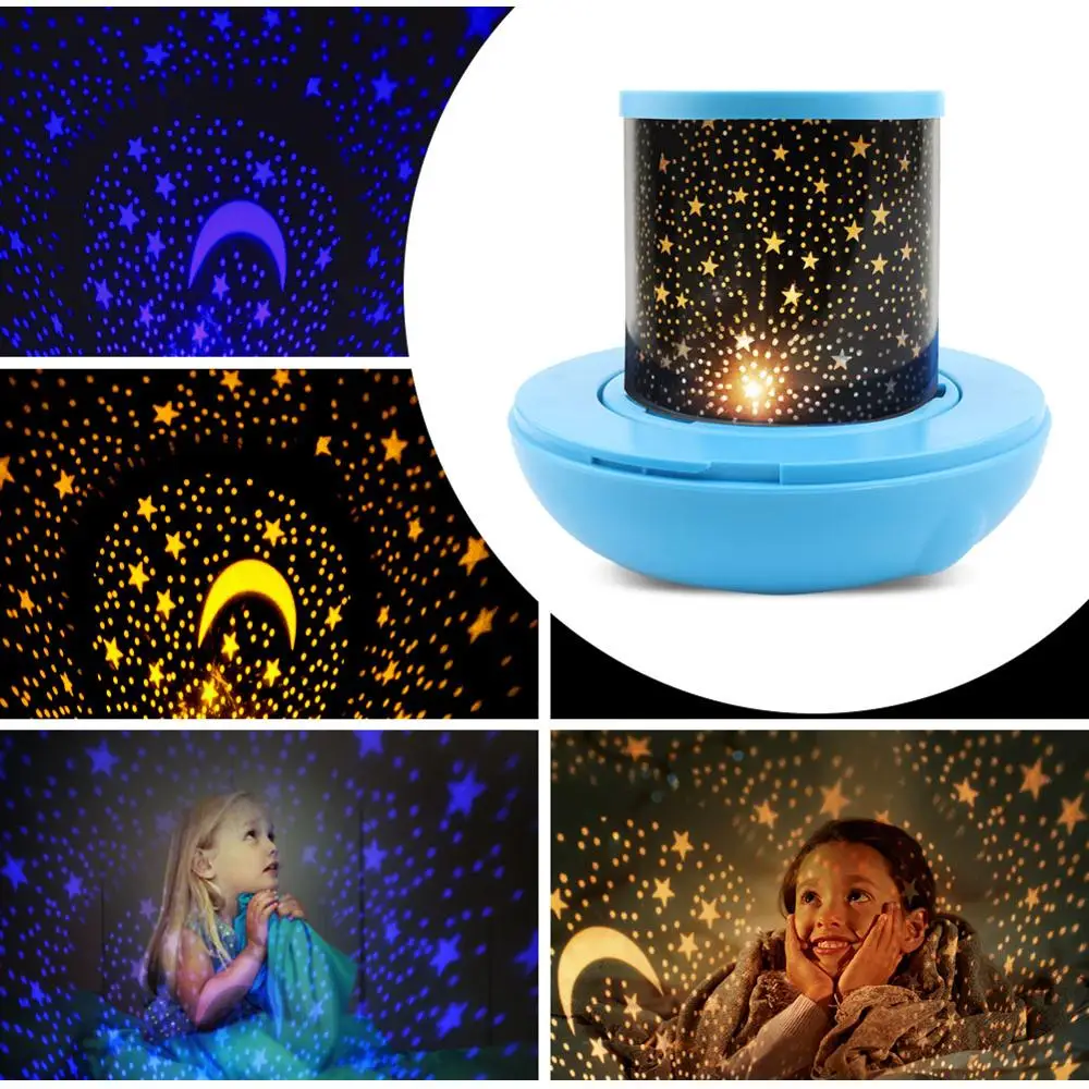 Беспроводной Ночной светильник с управлением проектор вращающееся звездное