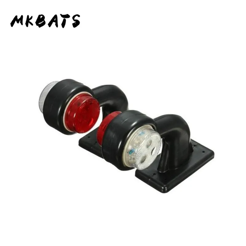 

2pcs 12LED side lamp double sided red and white elbow lamp compatible with 12-24V Trailer