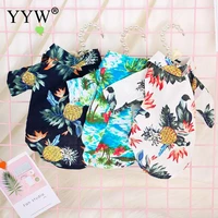spring summer dog clothes for small medium dogs cats cotton hawaii printed pet chihuahua t shirt shirts pet product dog supplies