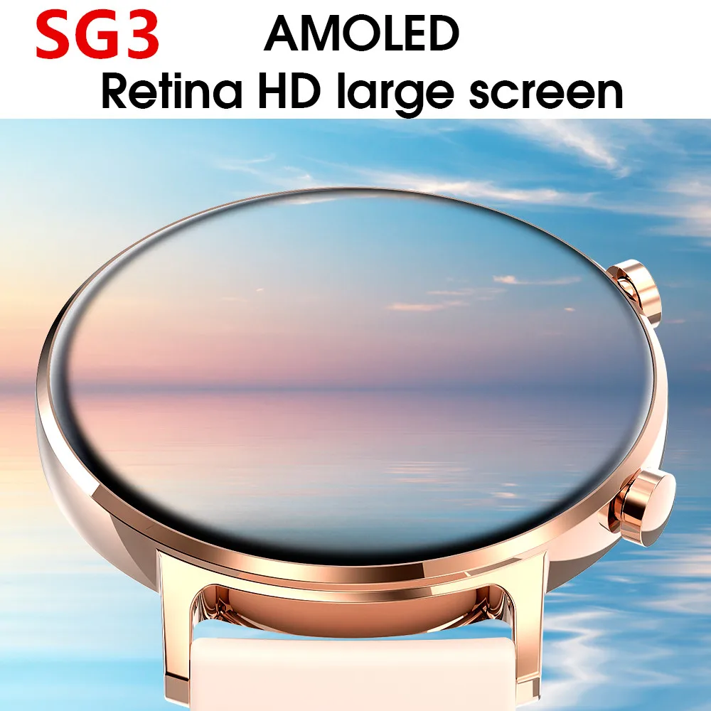 2020 SG3 Модные Смарт часы для мужчин AMOLED 390*390 экран ECG монитор сердечного ритма во