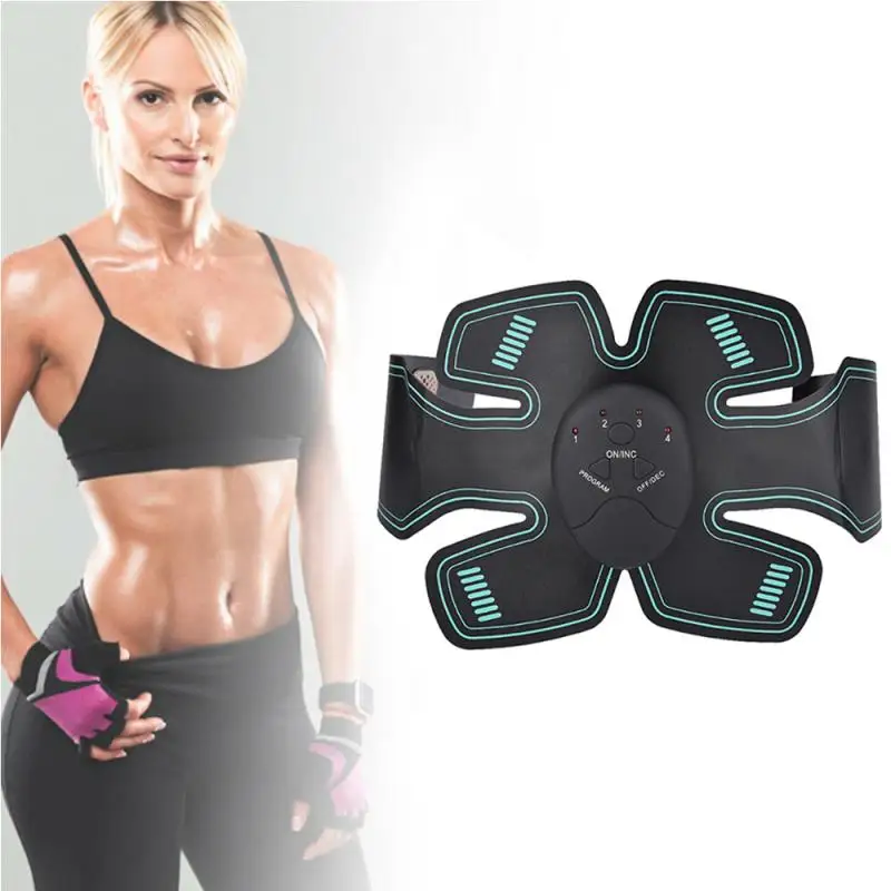 

Portable Waist Abdominal Muscle Stimulator Electro Muscle Stimulation Body Slimming Massager EMS Fitness Trainer ABS Stimulator