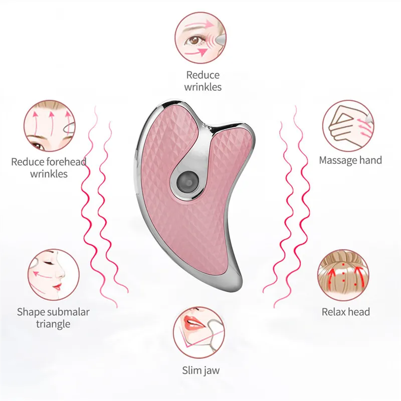Электрический массажер для лица удаление морщин шеи тела гуаша похудения