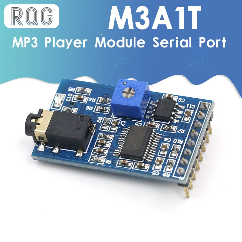 MP3 player module serial port on-demand decoder board card playback with 3w power amplifier voice broadcast M3A1T | Инструменты