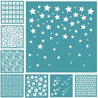 2022 valentines day star series 8 piecesset layered template painting scrapbook coloring embossed photo decoration template