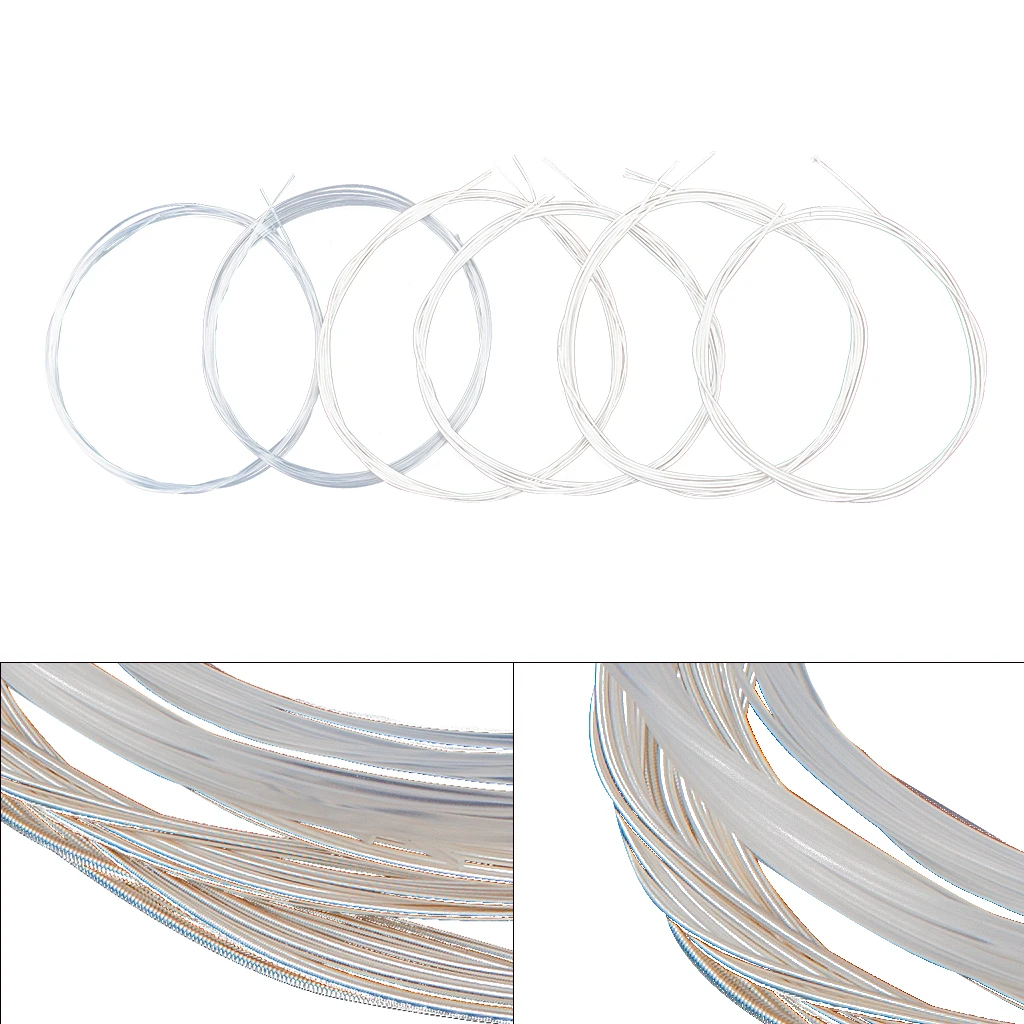 1 комплект Alice OUD Strings AOD Посеребренная Медная рана белый прозрачный нейлон для