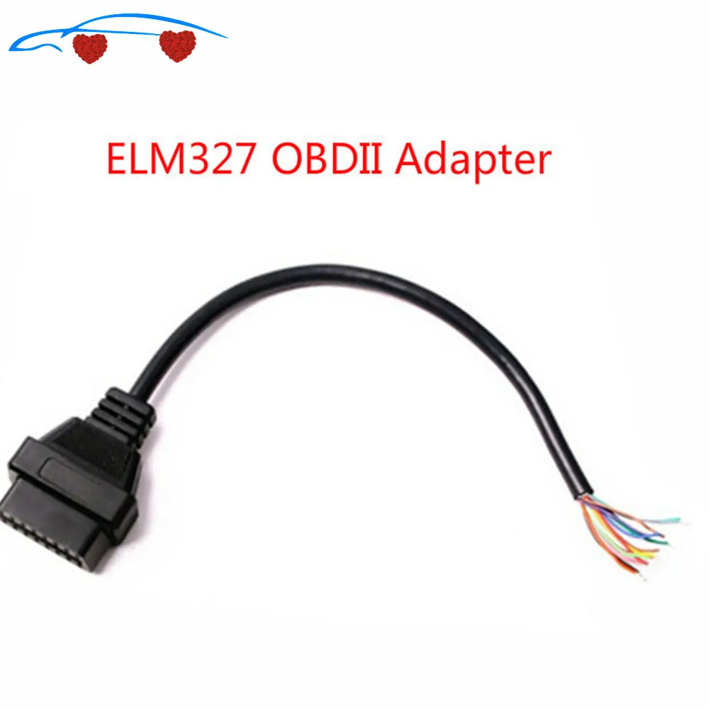 2020 1 шт. OBD OBD2 16 контактный удлинитель кабеля ELM327 OBDII переходник штепсельная вилка