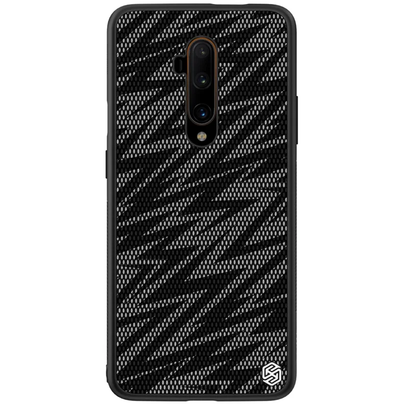 Чехол для OnePlus 7T Pro чехол NILLKIN Twinkle чехол из полиэфирной сетки Светоотражающая защитная задняя панель для телефона чехол для OnePlus 7T Pro Чехол - Цвет: Lightning Black