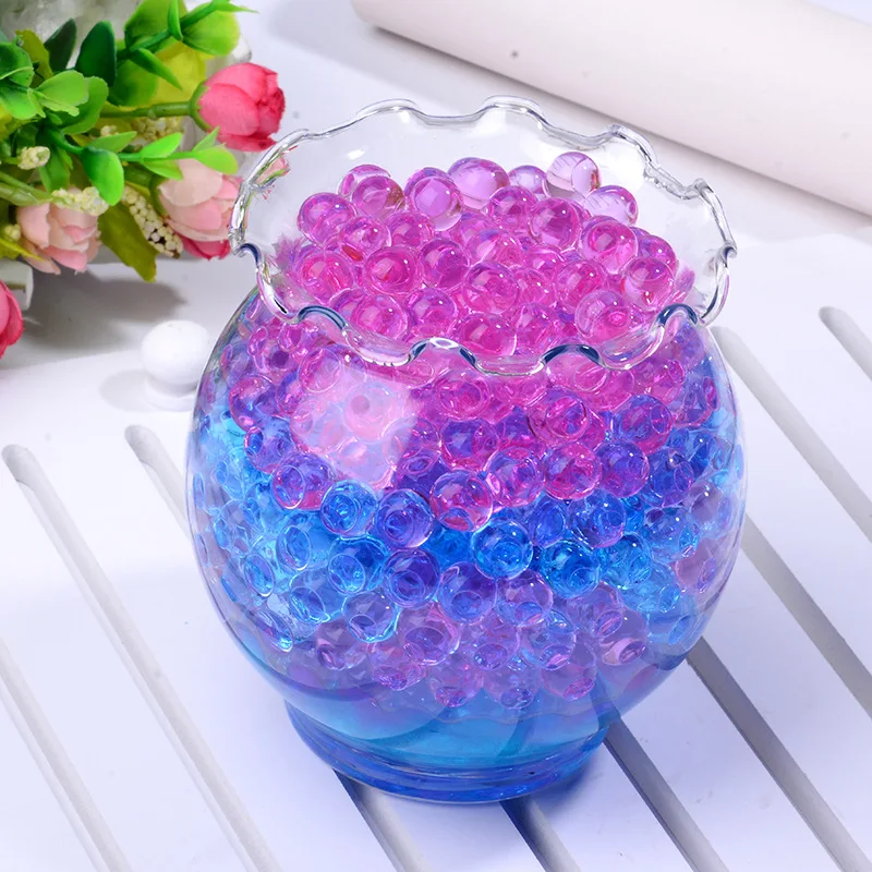 

1700pcs Crystal Soil Pearl Gel Ball Polymer Hydrogel Crystal Mud Bead Growth Magic Jelly Wedding Home Party vase filler