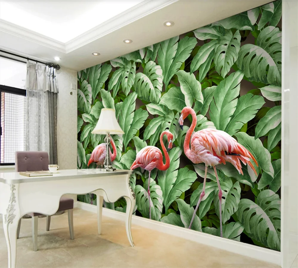 Пользовательские 3D обои росписи скандинавские ручная роспись тропический дождь