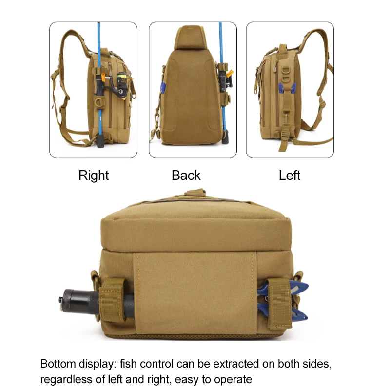 Многофункциональная сумка для рыболовных снастей нейлоновая уличная