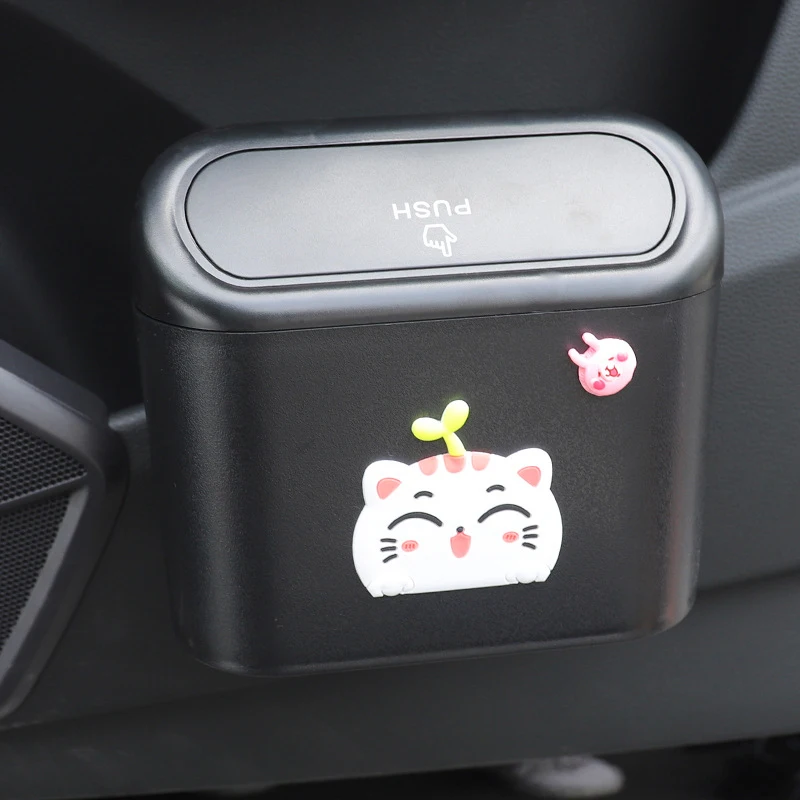 Милая Мини-мусорная корзина для автомобиля мусорная внутренняя органайзер