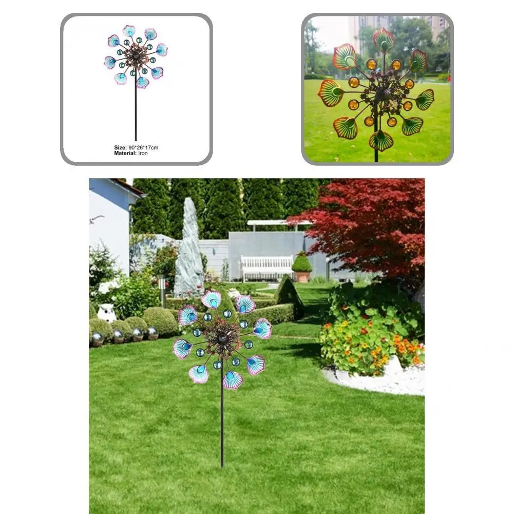 

Декоративная портативная ветряная мельница в форме Павлиньего хвоста для двора