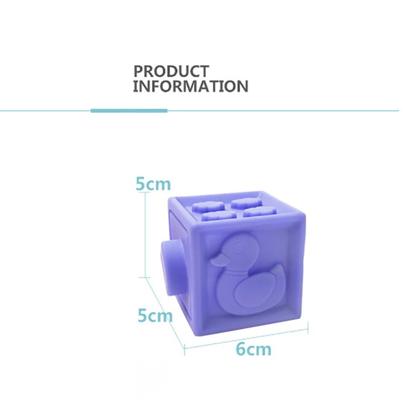 

IKAUOIE 12pcs Building Block Teether Newborn Grip Training Toy Kids Toy Baby Molar Toy Free Silicone Teethers Baby Shower Gifts