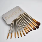 Набор из 12 кистей для макияжа в железной коробке, комбинированная кисть для пудры, румян, теней для век, Кисть для макияжа, инструменты для красоты