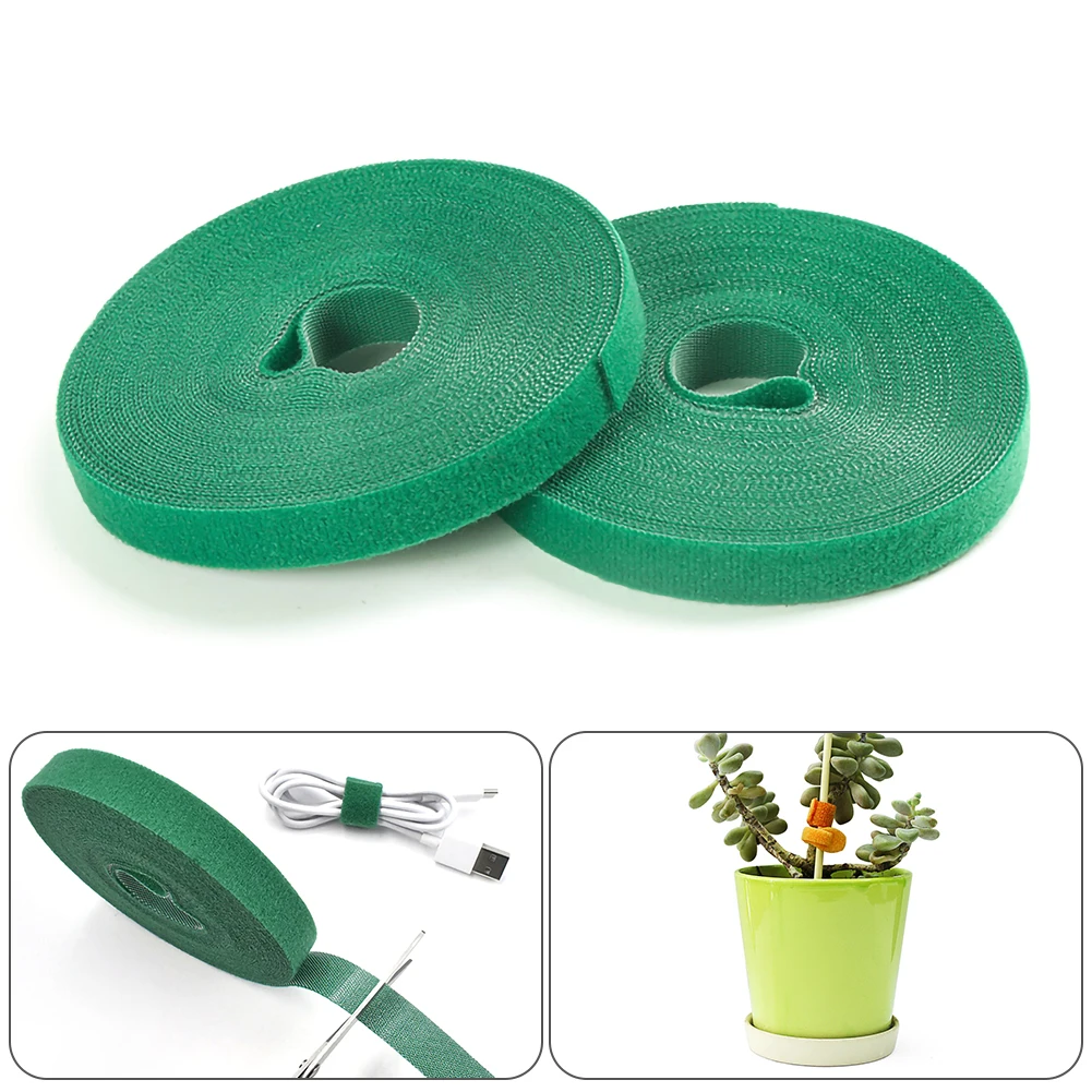 1.5x500cm Plant Ties Nylon Plant Bandage Velcro Tie Garden Plant Shape Tape Hook Loop Bamboo Cane Wrap Support Accessories