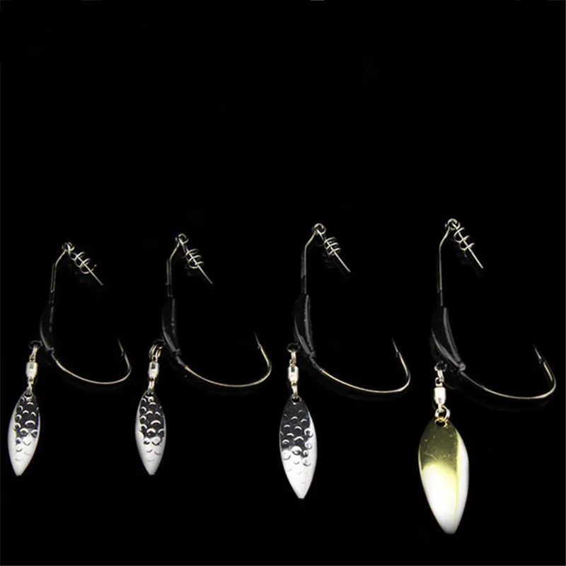 Кренк рыболовный крючок со свинцом с ложкой металлические блестки добавляют