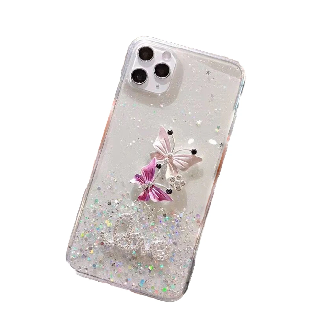 

Чехол для телефона с изображением бабочки Гипсофилы для IPhone 13 Pro Max Mini, мягкий чехол для телефона, задняя крышка, милый чехол, аксессуары, пода...