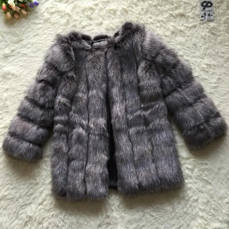 CP10 Sliver Fox CP искусственный мех фабрика Лисий искусственный мех пальто женское зимнее теплое пальто с длинным рукавом из искусственного меха пальто женское пальто из искусственного меха пальто CP10 - Цвет: CP10 Sliver Fox