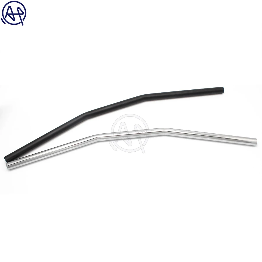 Черный/Хромированный мотоциклетный руль 1 дюйм 25 мм черная прямая тяга для Honda