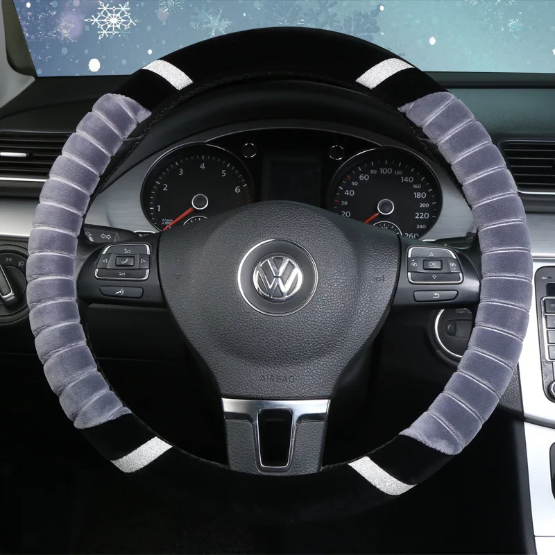 Зимняя бамбуковая форма авто крышка рулевого колеса автомобиля короткие плюшевые руки теплые рулевые Чехлы противоскользящие износостойкие универсальные