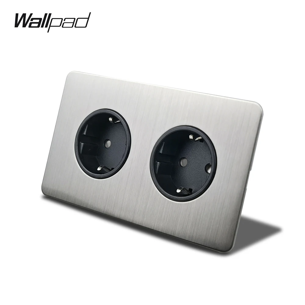 

Настенная розетка Wallpad H6, двойная, из нержавеющей стали