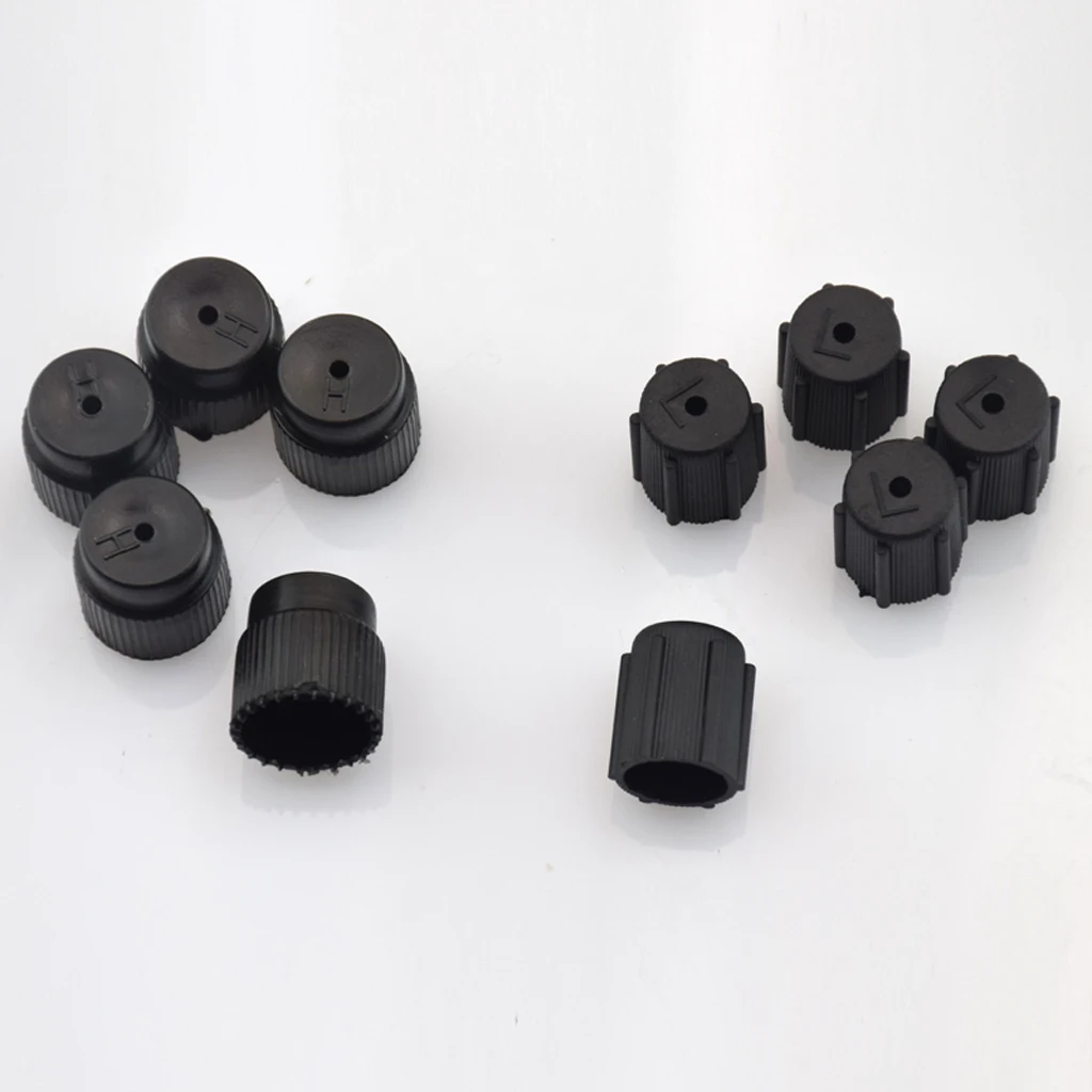 

10x Air Conditioning Seal Kit R134a Ac A/C H/L Valve Dust Caps