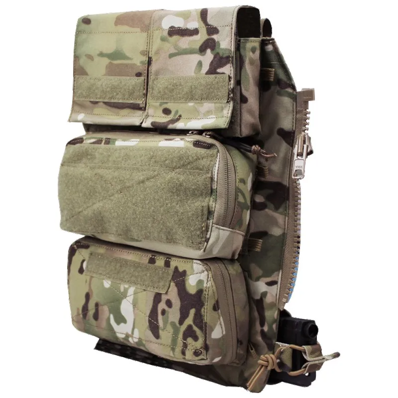 CPC / AVS / JPC Vest Three-Layer Backplane Bag Tactical Package Pack Zip-On Panel 3.0 Camouflage Equipment