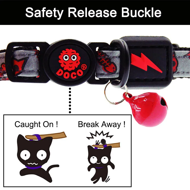 Mysudui кошачий ошейник с колокольчиком светоотражающий защитный для кошек