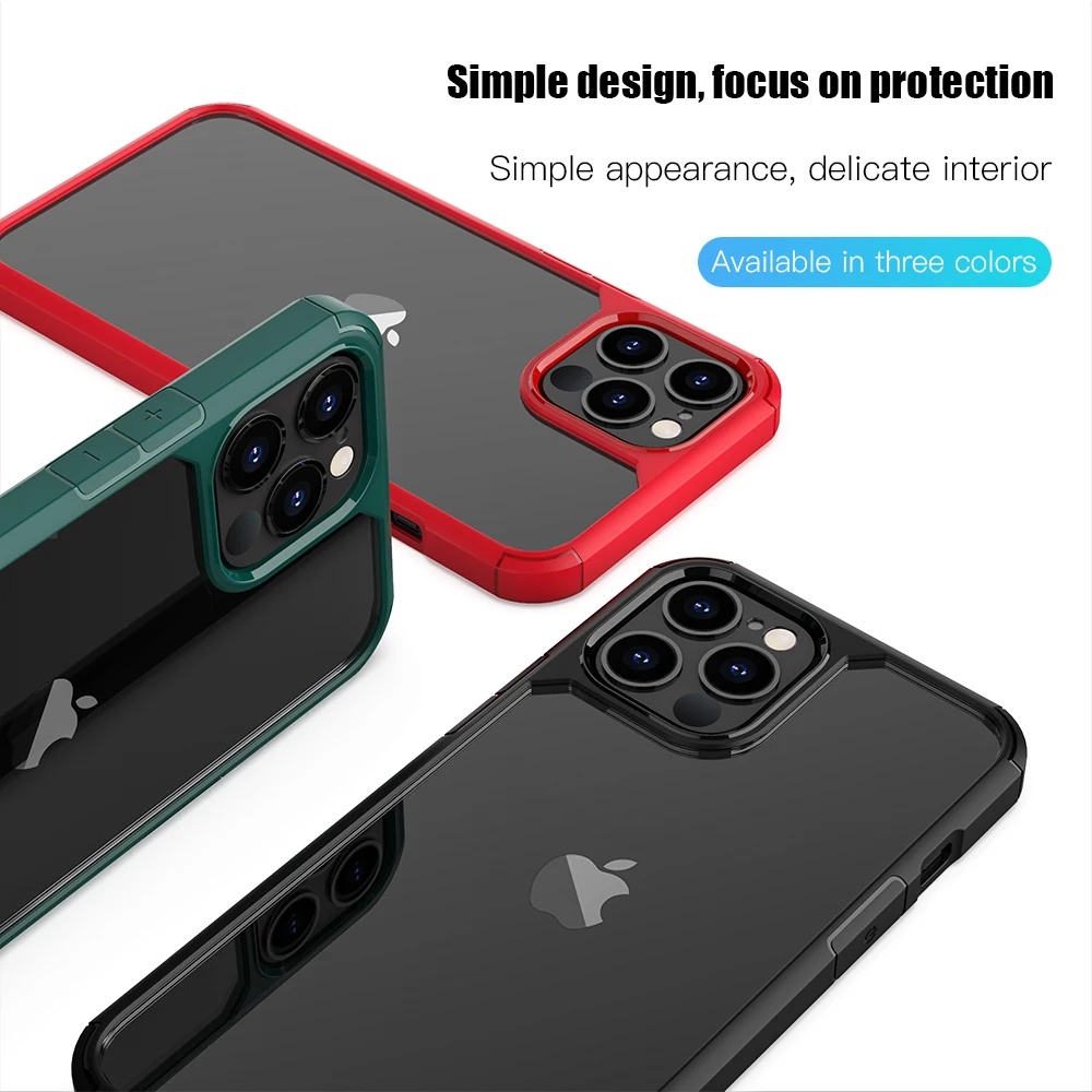KEYSION Fashion Clear Shockproof Case for iPhone 13 12 Pro Max Transparent Silicone Phone back Cover for iPhone 12 12 Mini