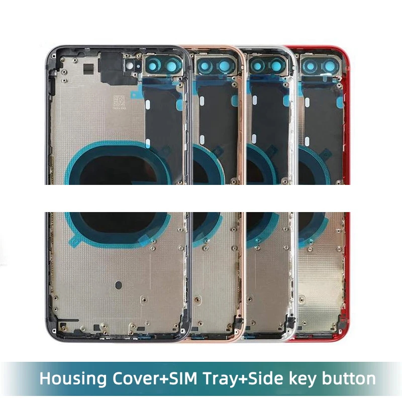 Garant&iacute;a de reemplazo de la cubierta trasera para iphone 8, 8 Plus, X, Marco medio, 8 P, X, chasis de puerta trasera con bandeja de tarjeta y botones-1