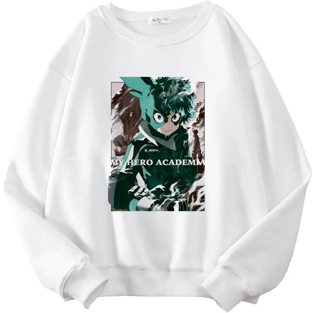 

My Hero Academia Streetwear Sweatshirt Casual Print Ladies Gothic Punk Hoody Harajuku Casual Simple Popular Tops Academy-411