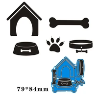 cutting metal dies dog house for 2020 new stencils diy scrapbooking paper cards craft making new craft decoration 7984mm