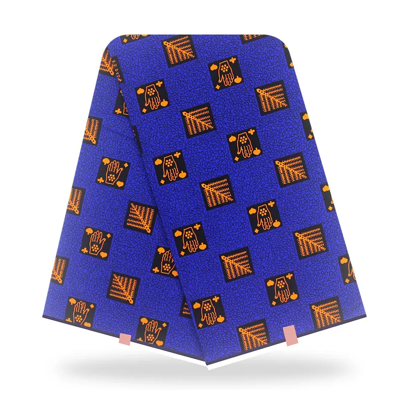 

African Style Women Dress Sewing Material 100%Cotton Fabric Veritable Nigerian Ankara Wax Dye Prints Fabric By The Yards V-L 164